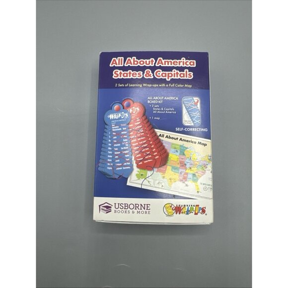 Usborne Learning Wrap Ups ALL ABOUT AMERICA STATES & CAPITALS New - Picture 1 of 4
